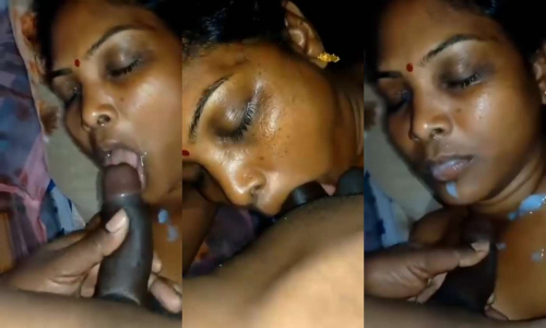 Bhabhi Midnight Blowjob Taking Cum On Face